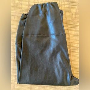 Aritzia Faux Leather Leggings, Mink Grey